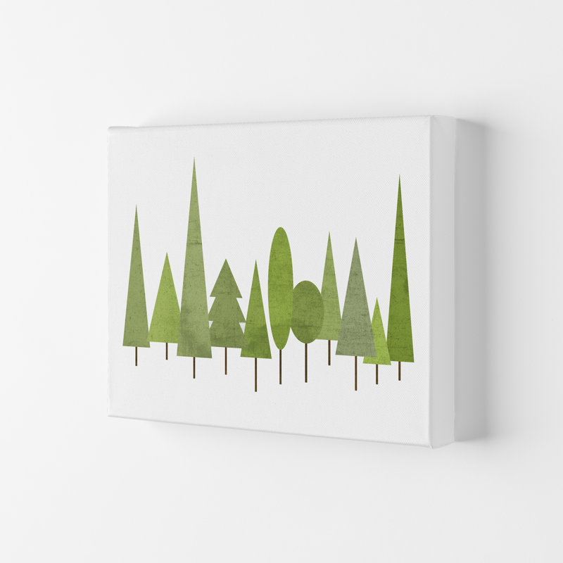 Scandinavian Trees Landscape Original - Print, No Frame, 30cm H x 42cm W x 1cm D
