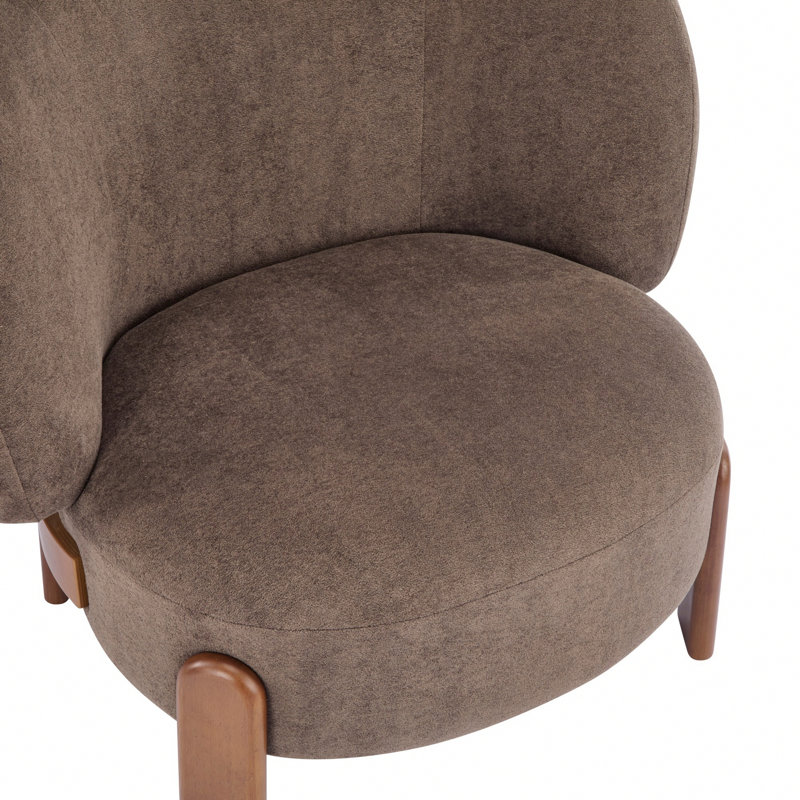 Fauteuil d'appoint d'intérieur et rembourré Modern, Marron foncé