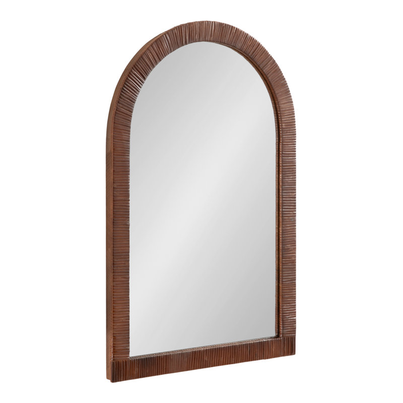 Ashwini Engineered Wood Flat Mirror, 30" H x 20" W, Brown