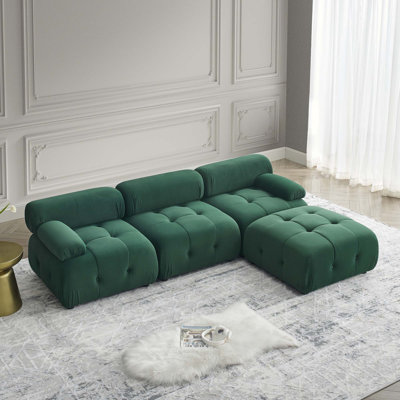 1122 sofa 93 " Velvet Sofa