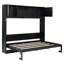 Full Size Black Murphy Bed with Fold-Out Desk and 3 Storage Cabinets, Space-Saving Wall Bed with Rustic Design