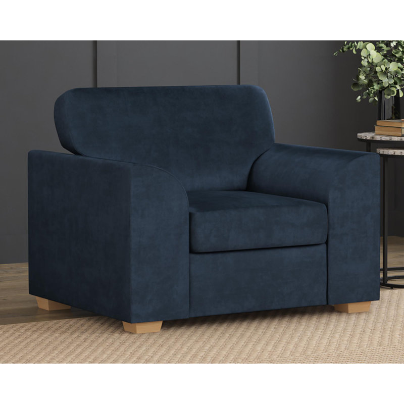 Upholstered Armchair, Royal Blue