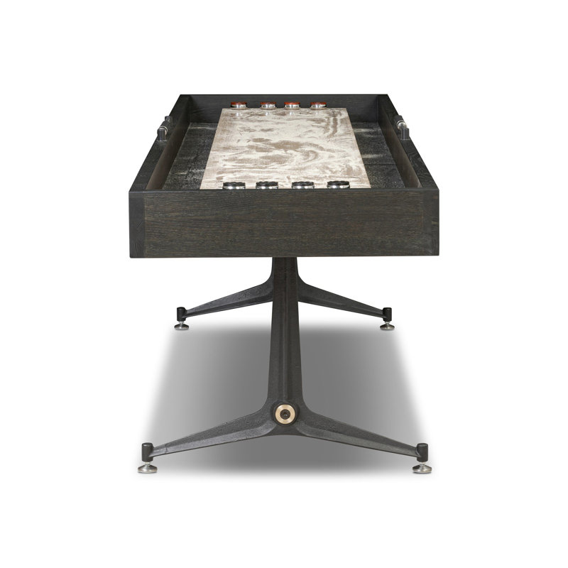 Small Shuffleboard Table-Ebonized Oak, Smoked Oak, 9ft