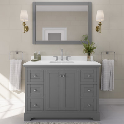 Avery Free Standing Single Bathroom Vanity with Quartz Top