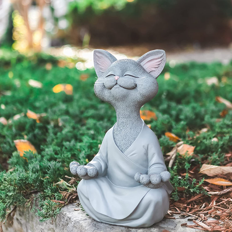 Weather Resistant UV Resistant Plastic Garden Statue, Gray