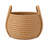 Cole and Grey Seagrass Handmade Woven Brown Decorative and Functional Storage Basket with Braided Handles