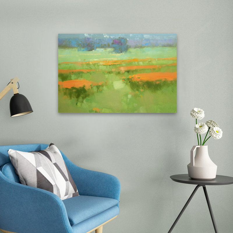 Prairie - Art contemporain de paysages, H 16 po x l 24 po