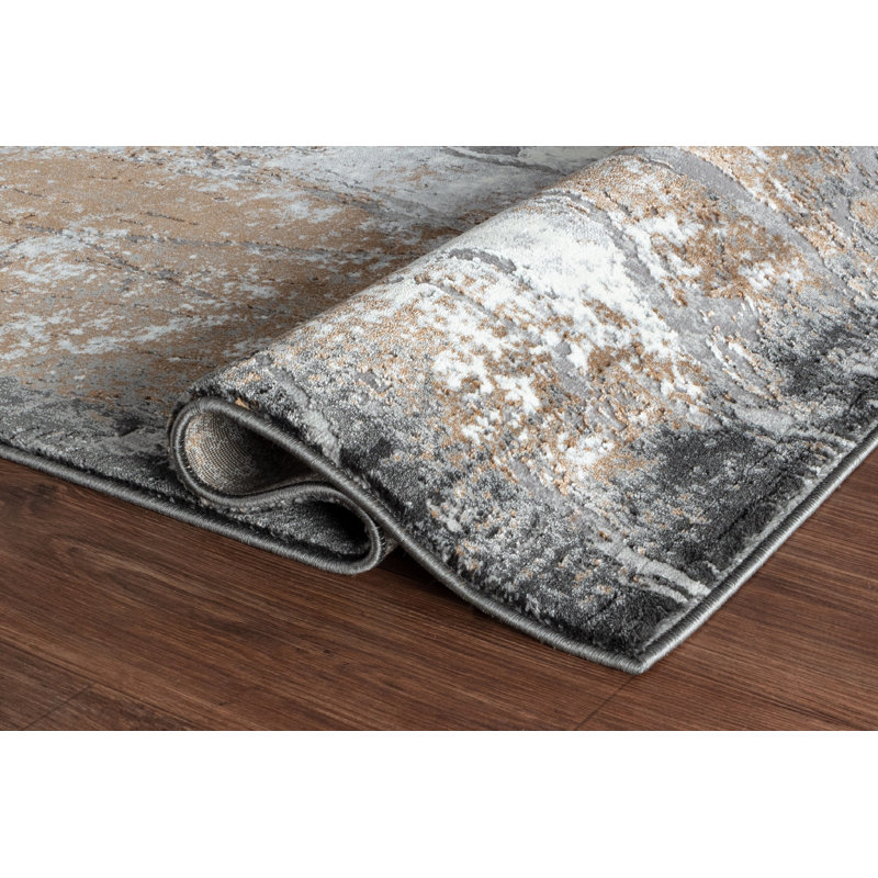 Tapis gris de la collection Studebaker, Rectangle 8 pi 1 po x 10 pi 5 po