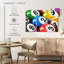 «Colorful Billiard», 3 pièces sur toile-98562691