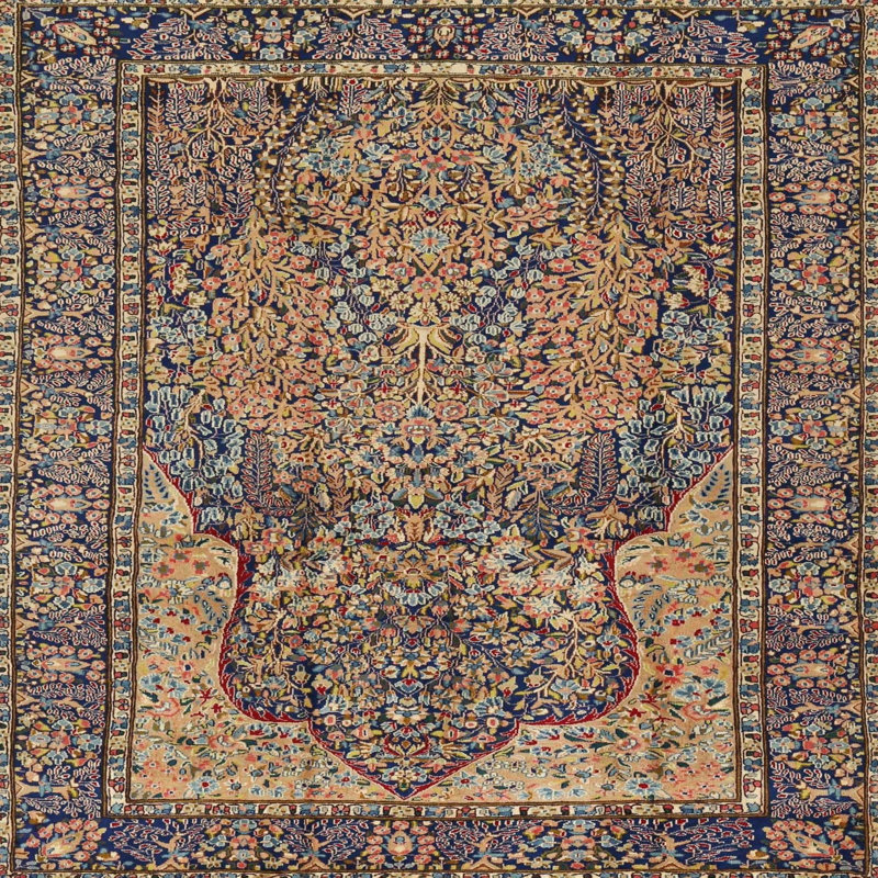 Tapis brun / mauve, Rond 5 pi