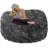 Bean Bag Chair Lounger - Large 6 Ft Faux Fur Classic Shredded Memory Foam Filled Furniture Bean Bag Chair Lounger with Removable and Machine Washable Cover - Bean Bag Sofa Lounger with Soft Micro Fiber Cover  - Six Foot Bean Bag Lounger Multiple Colors-67262662