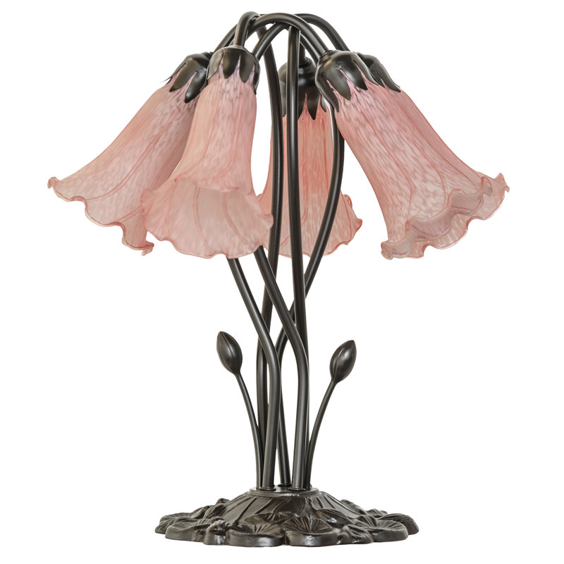 Tiffany Table Lamp, In-Line, Pink