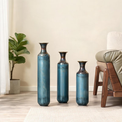 Vases and Jars with Aqua Blue, pairing Living Room with Entryway and Metal Frame, 20.4, combining Living Room