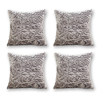 Coussin décoratif en peluche velours (ensemble de 4 taies d'oreiller seulement)