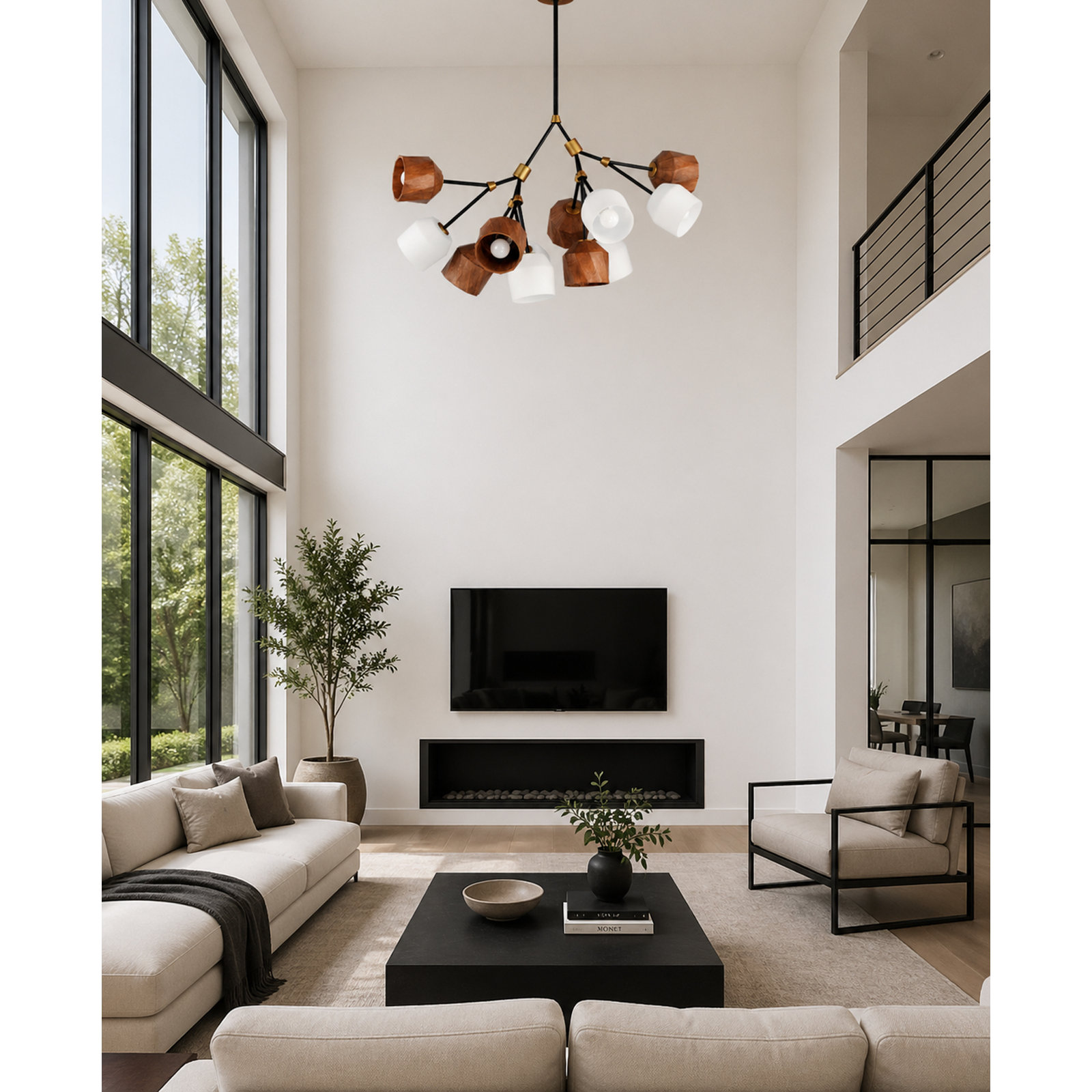 Mirielle Pendant, 25.5" H x 40.75" W x 40.75" D, 12