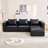 Upholstered Leather L-Shaped Modular Sofa-1080033139