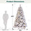 Arbre de Noël enneigé pré-éclairé-1073830570