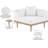 Madeleine Resilient Water Resistant Olefin Fabric Upholstered Outdoor Patio Corner Modular Chair-444603239