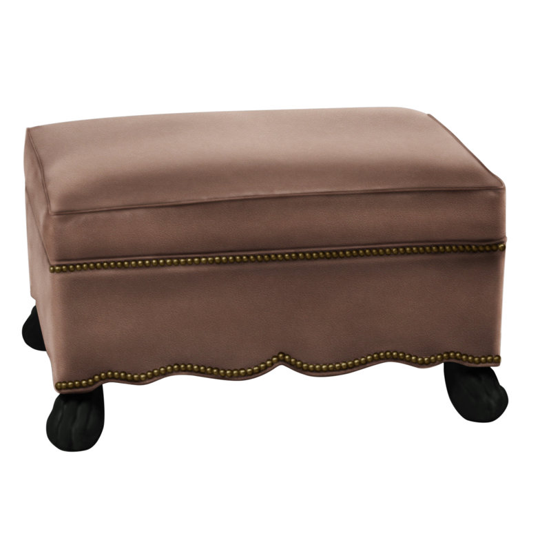 Ottoman, Performance Twill Natural, Brushy Bayou