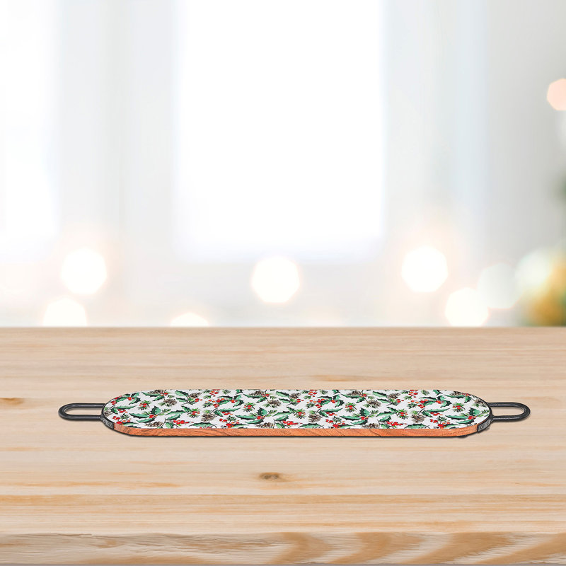 Le plat de service en bois Holiday Aisle® Helbonia