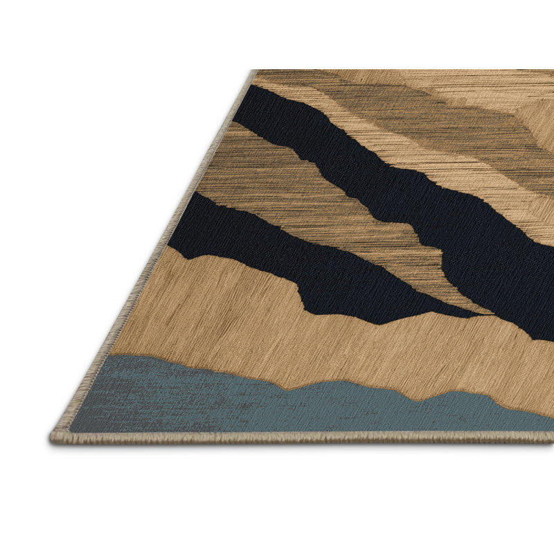 Tapis brun lavable à la machine, Rectangle 2 pi x 3 pi