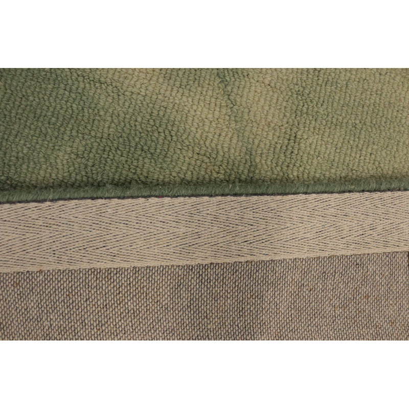 Tapis vert touffeté à la main Jandra