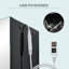 kleankin LED Bathroom Cabinet with Mirror Wall Mounted High Gloss Black