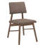 Chaise d'appoint rembourrée brun caillou Bryant