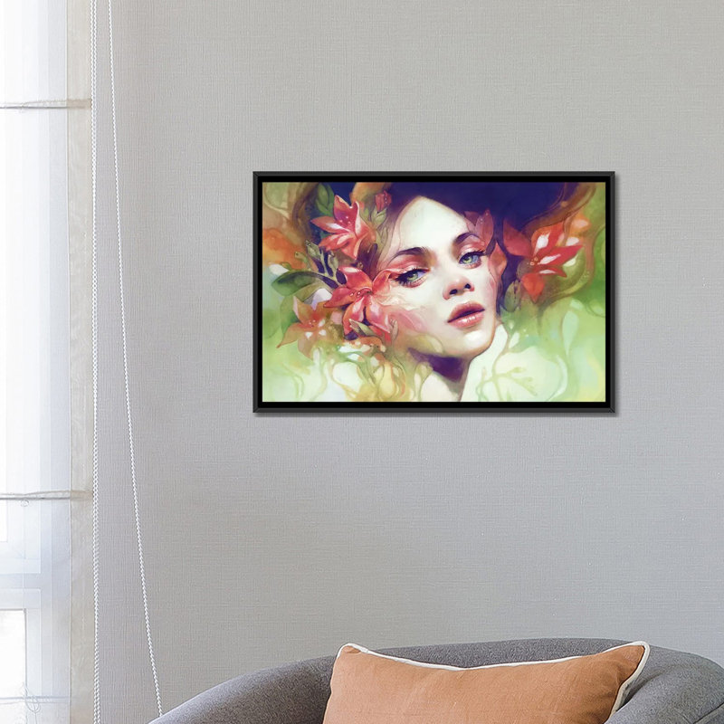 Août, impression sur toile tendue, H 18 po x l 26 po x P 1,5 po, Toile avec cadre flottant noir, Pas de tapis