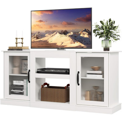 Rotonia Retro TV Stand for 65 inch TV, Entertainment Center,TV Console Cabinet with Storage for Living Room and Bedroom
