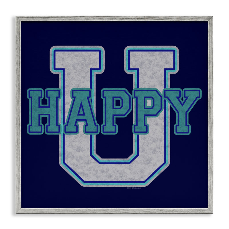 Art giclée Happy U Varsity, Estampe numérique Farmhouse, H 17 po x l 17 po