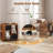 Modern Side Table with Wheels-235845873