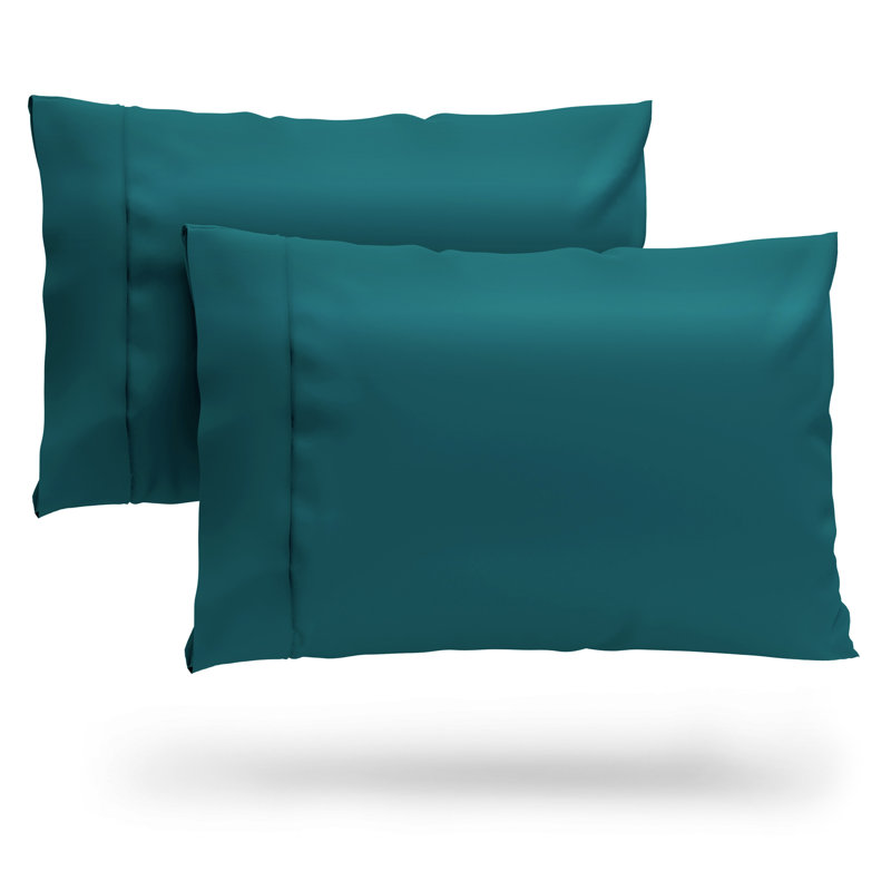 Dark Teal Bamboo Rayon Hypoallergenic Standard Pillowcase Set
