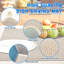 Tapis de vaisselle - beige / bleu / gris - grand, microfibre absorbante, comptoir de cuisine, café, support et sous l'évier