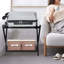 Porte-bagages pliable en bois avec tablette-121429814-123099036