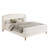 Upholstered Platm Bed With Wingback Headboard