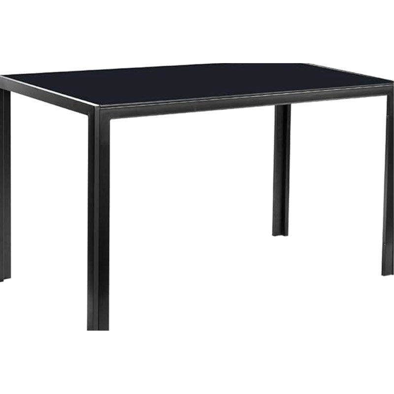 Élégant mobilier de table en verre - structure en métal, convient à 4 tables élégantes de 47 po x 27,5 po