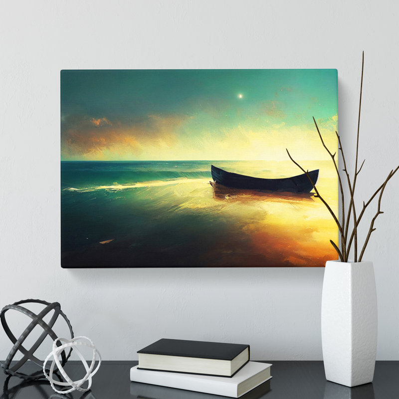 Sunlight Over A Boat - Wrapped Canvas, 50cm H x 76cm W x 3cm D