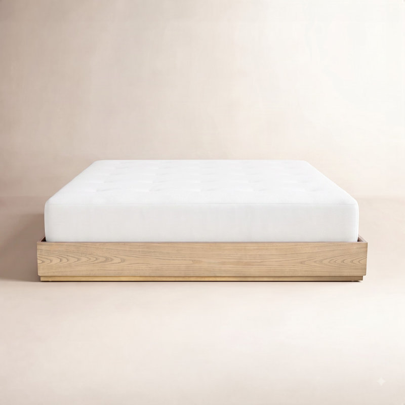 Arland Decarla Wood Bed Frame, Queen, Natural
