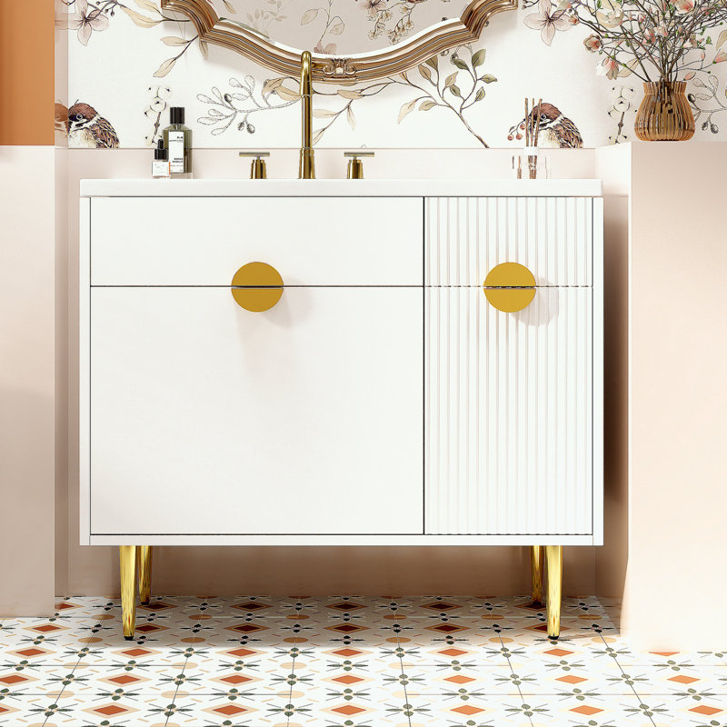 Bathroom Vanity with Sink and Soft-Closing Door