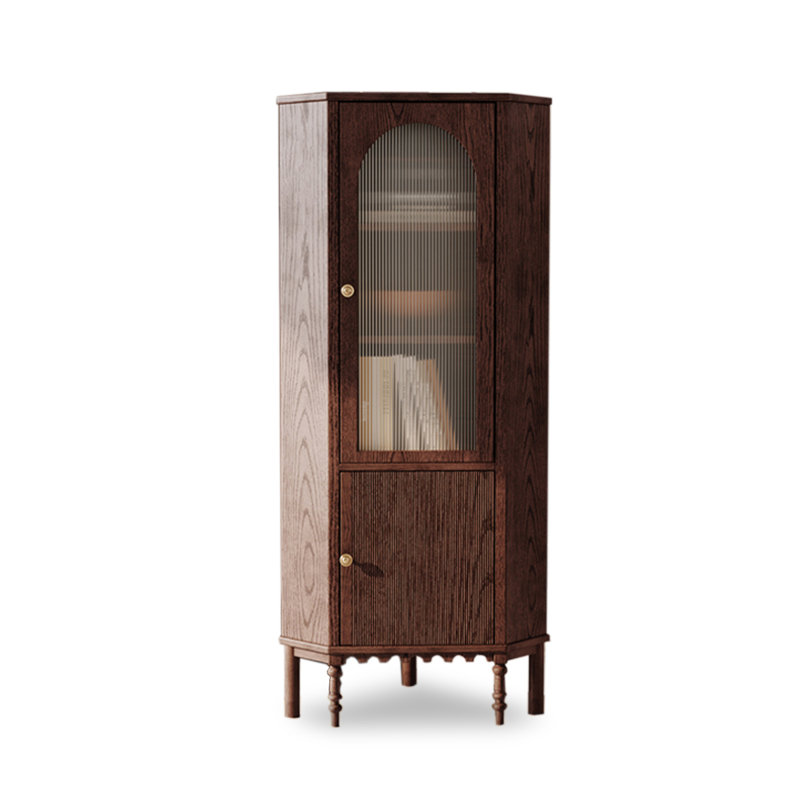 Armoire de coin en chêne rouge American