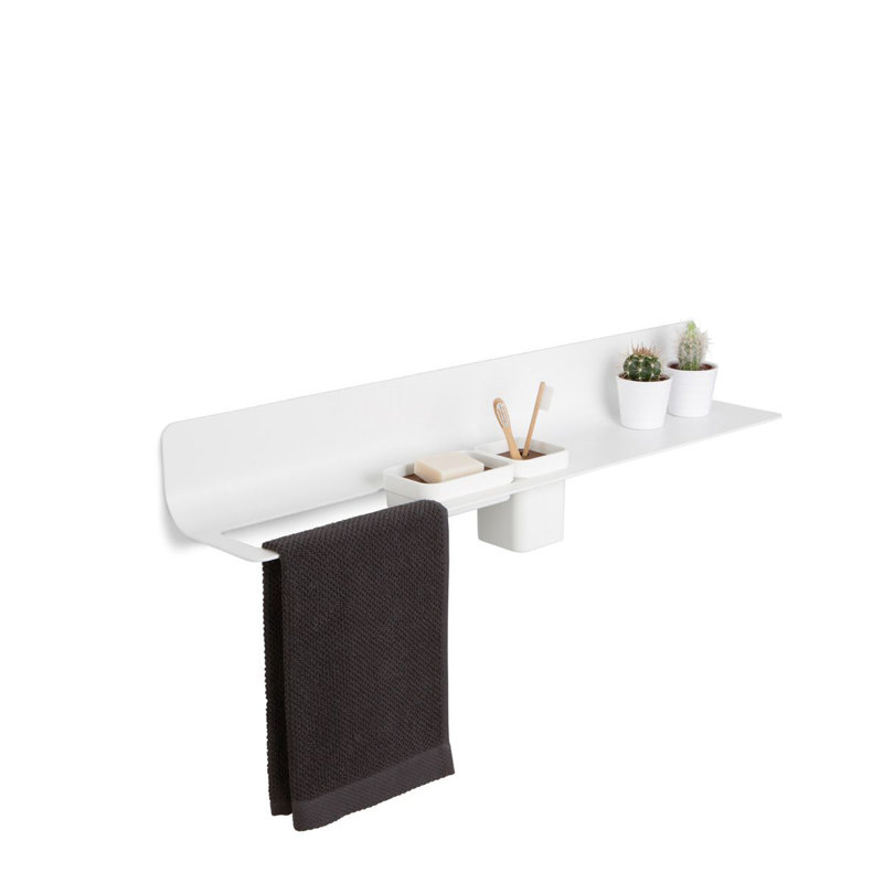 Barre à serviettes murale 25 "Seta, Blanc