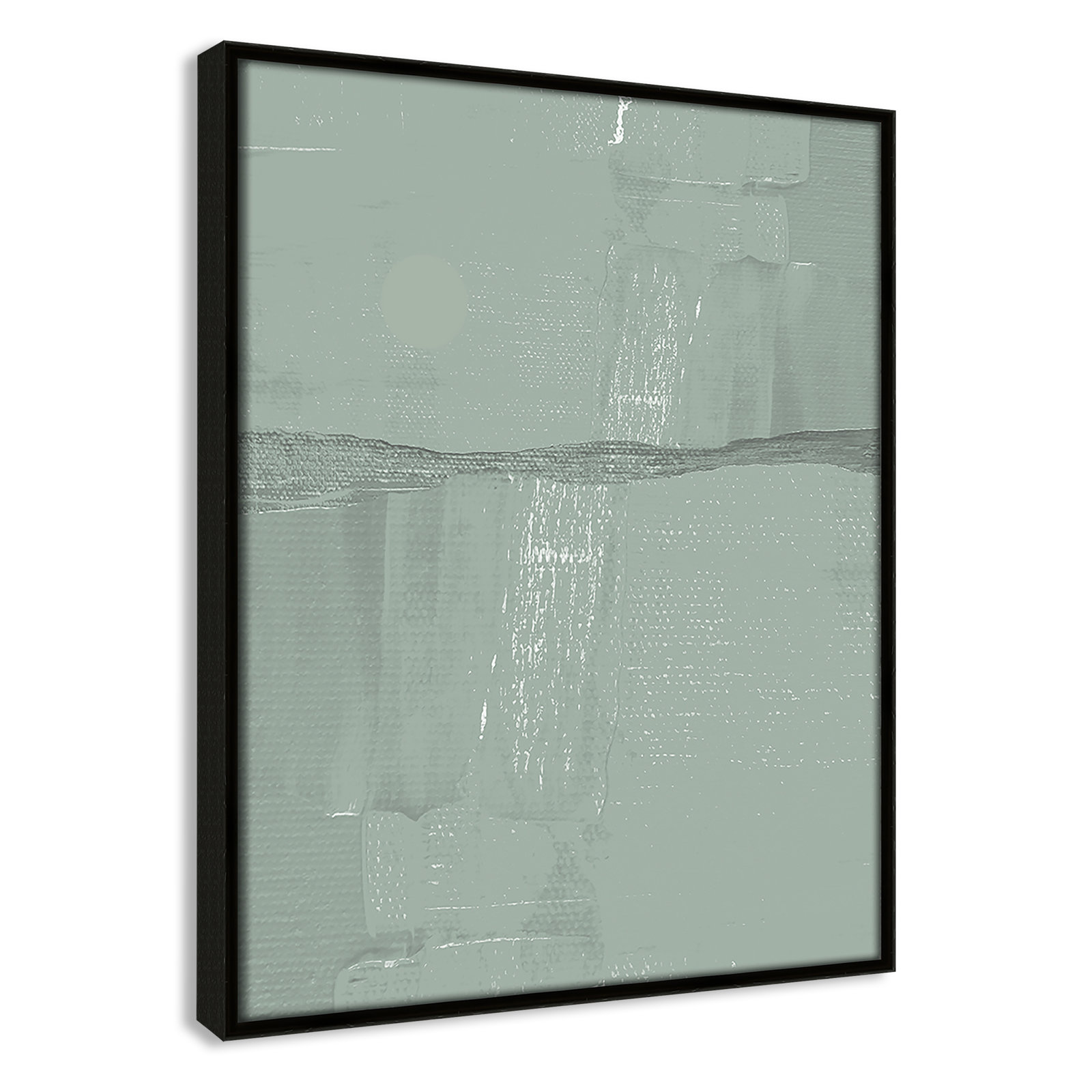 Attica "Sage Abstract" Print, 15.5" H x 12.5" W x 2" D, Espresso