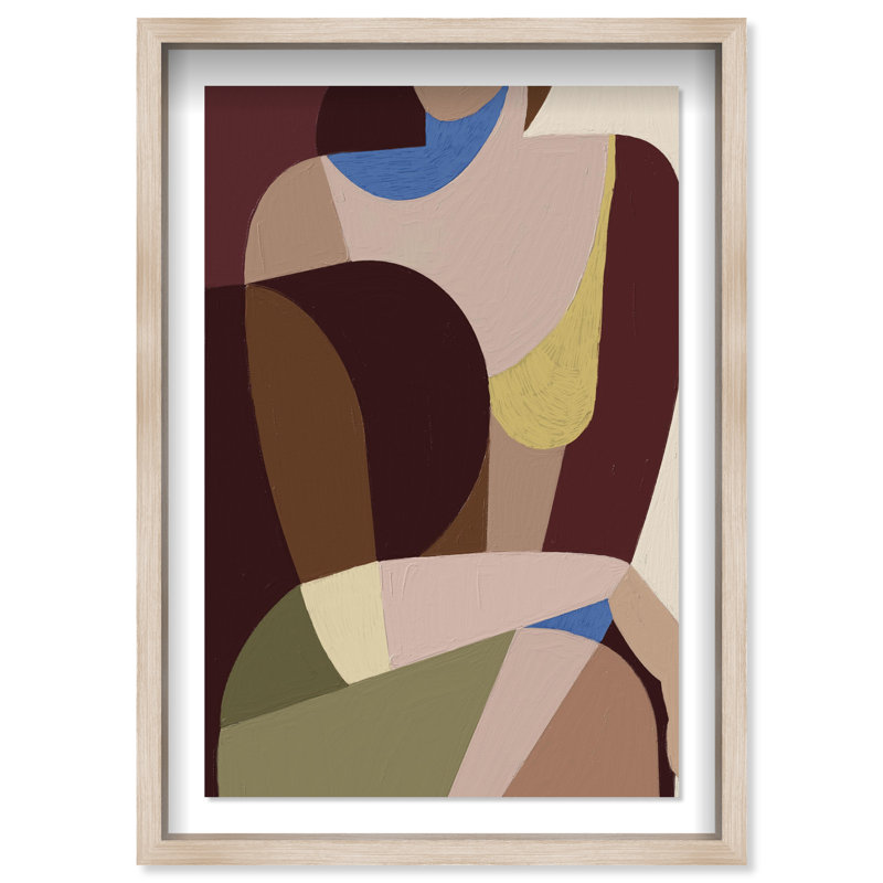 Studio Of Shapes II Print by Oliver Gal, 16.5" H x 11.5" W, Natural Oak Shadowbox