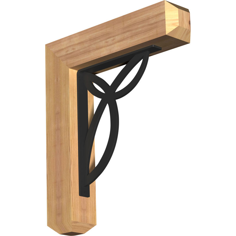 Support simple 4 po Versailles Ironcrest Versailles, H 19 po x P 16 po, Cèdre rouge de l'Ouest l 3 1/2 po x T 2 po (lisse