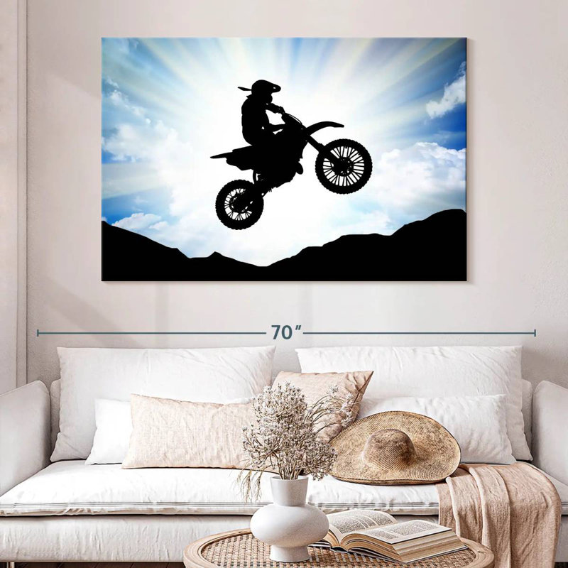 Sireci Motocross Rider, 30" H x 45" W