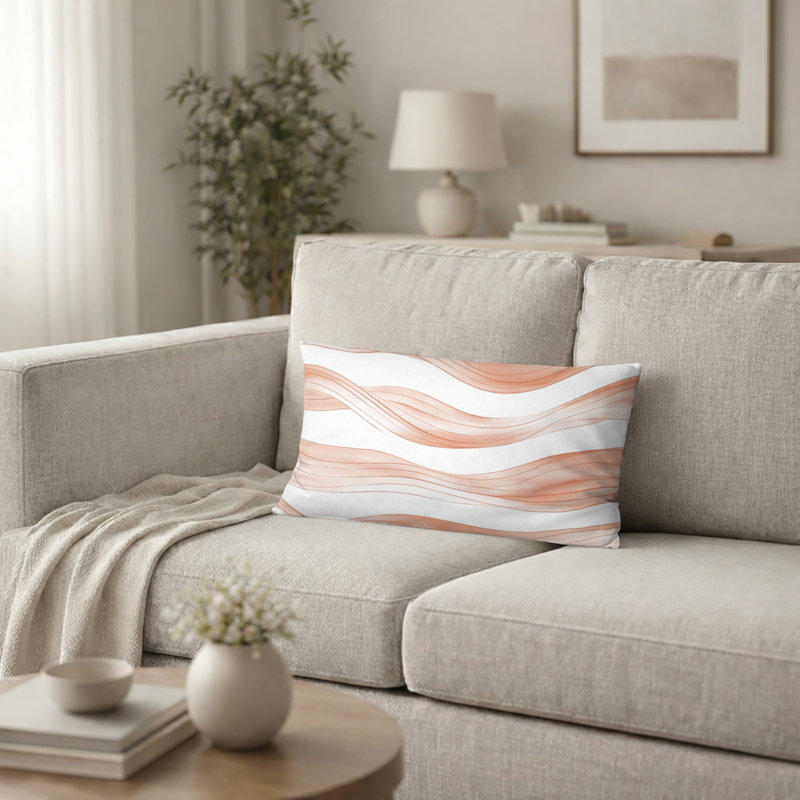 Coussin abstrait - Coussin imprimé Terra, H 12 po x l 20 po