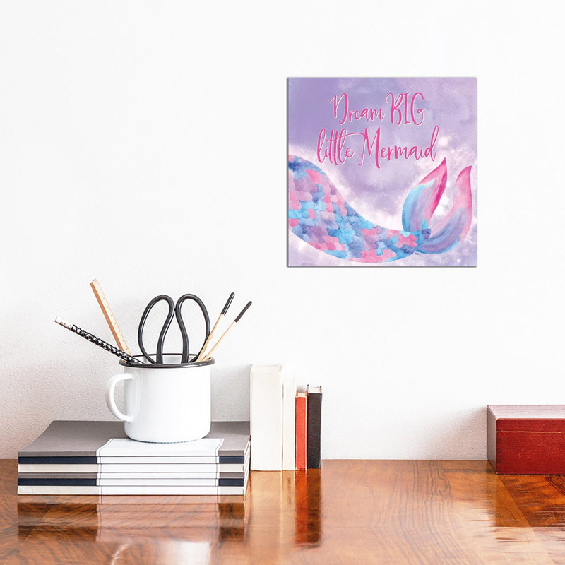 Mermaid Life I Pink/Purple by Tara Reed - Wrapped Canvas Print, 30.48 cm H x 30.48 cm W