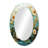 Green Blue Tranquil Oasis III - Botanicals Decorative Wall Mirror, Green Mirror, Printed Metal Art-121387870-121387232