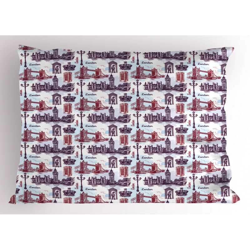 Eggplant Polyester Sham Set, Queen